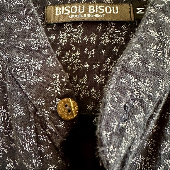 Dark Blue Palm Tree Print Shirt (Size M) - Picture 7 of 7